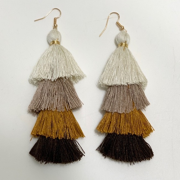 Vintage Boho Multilayer Tassel Fringe Earrings - Picture 3 of 4